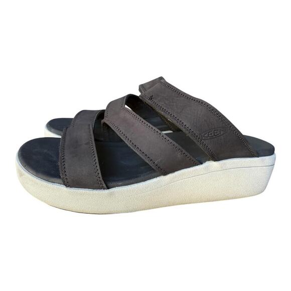 Keen Ellecity Sandal Black Leather Women size 9 - Picture 2 of 6